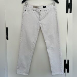 AG Stilt Crop Cigarette Crop - White